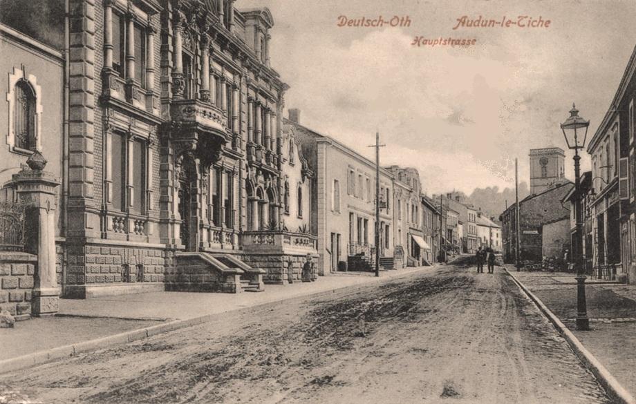 Audun-le-Tiche (Moselle) La rue principale CPA