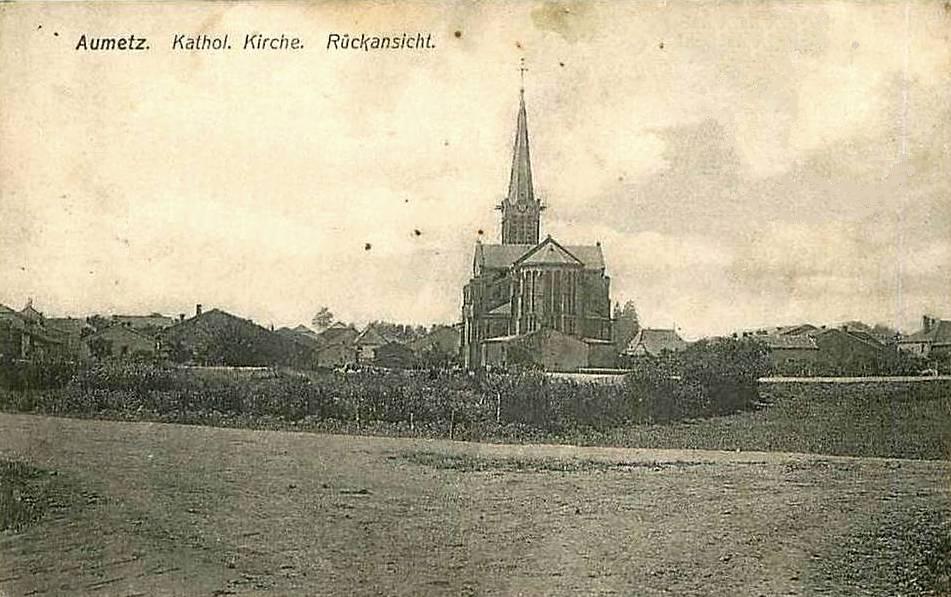 Aumetz (Moselle) L'ancienne église CPA