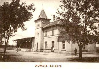 Aumetz (Moselle) La gare CPA