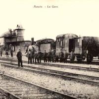 Aumetz (Moselle) La gare CPA
