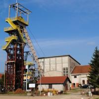 Aumetz (Moselle) Le chevalement de la mine