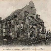 Autreches oise cpa 14 18 eglise