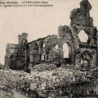 Autreches oise cpa 14 18 eglise