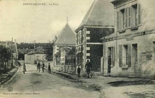 Autreches oise cpa chevillecourt la poste