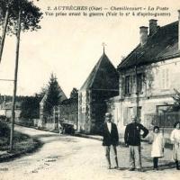 Autreches oise cpa chevillecourt la poste