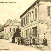 Autreches oise cpa chevillecourt tabac avant guerre