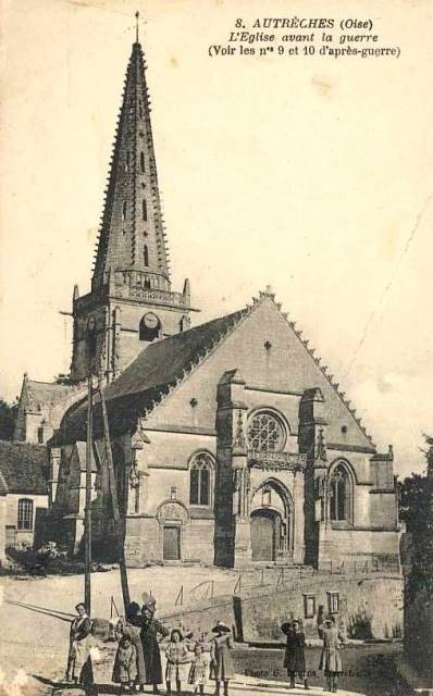 Autreches oise cpa eglise 