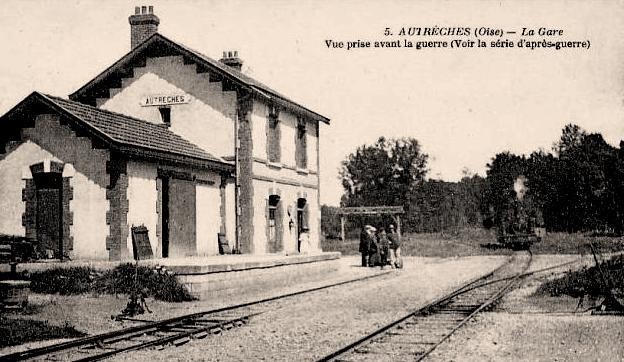 Autreches oise cpa gare