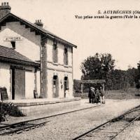 Autreches oise cpa gare