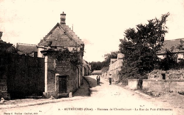 Autreches oise cpa rue du puit d alouettes