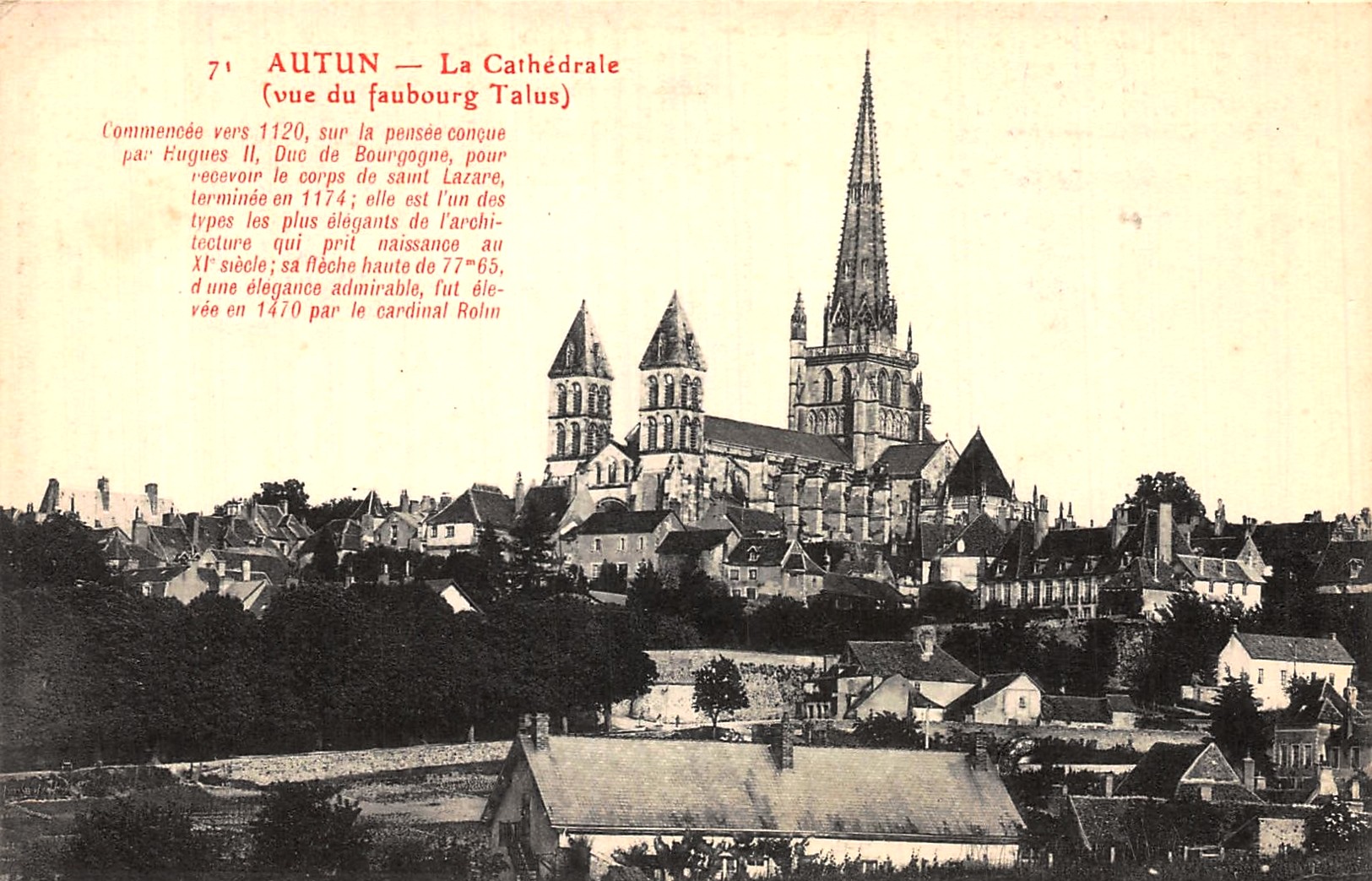 Autun (Saône-et-Loire) La cathédrale Saint Lazare CPA