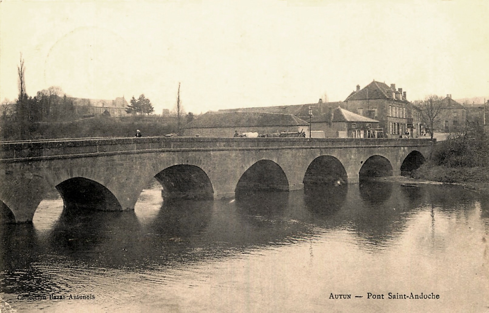 Autun (Saône-et-Loire) Le Pont Saint-Andoche CPA