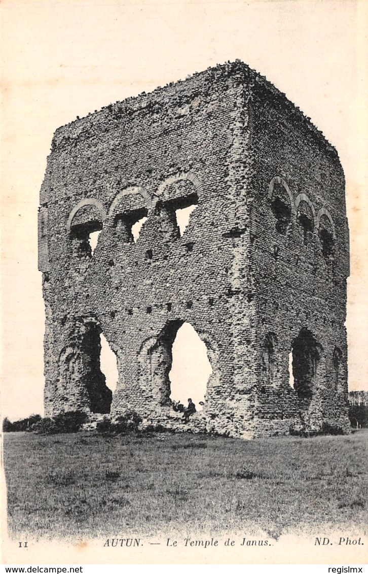 Autun (Saône-et-Loire) Le temple de Janus CPA