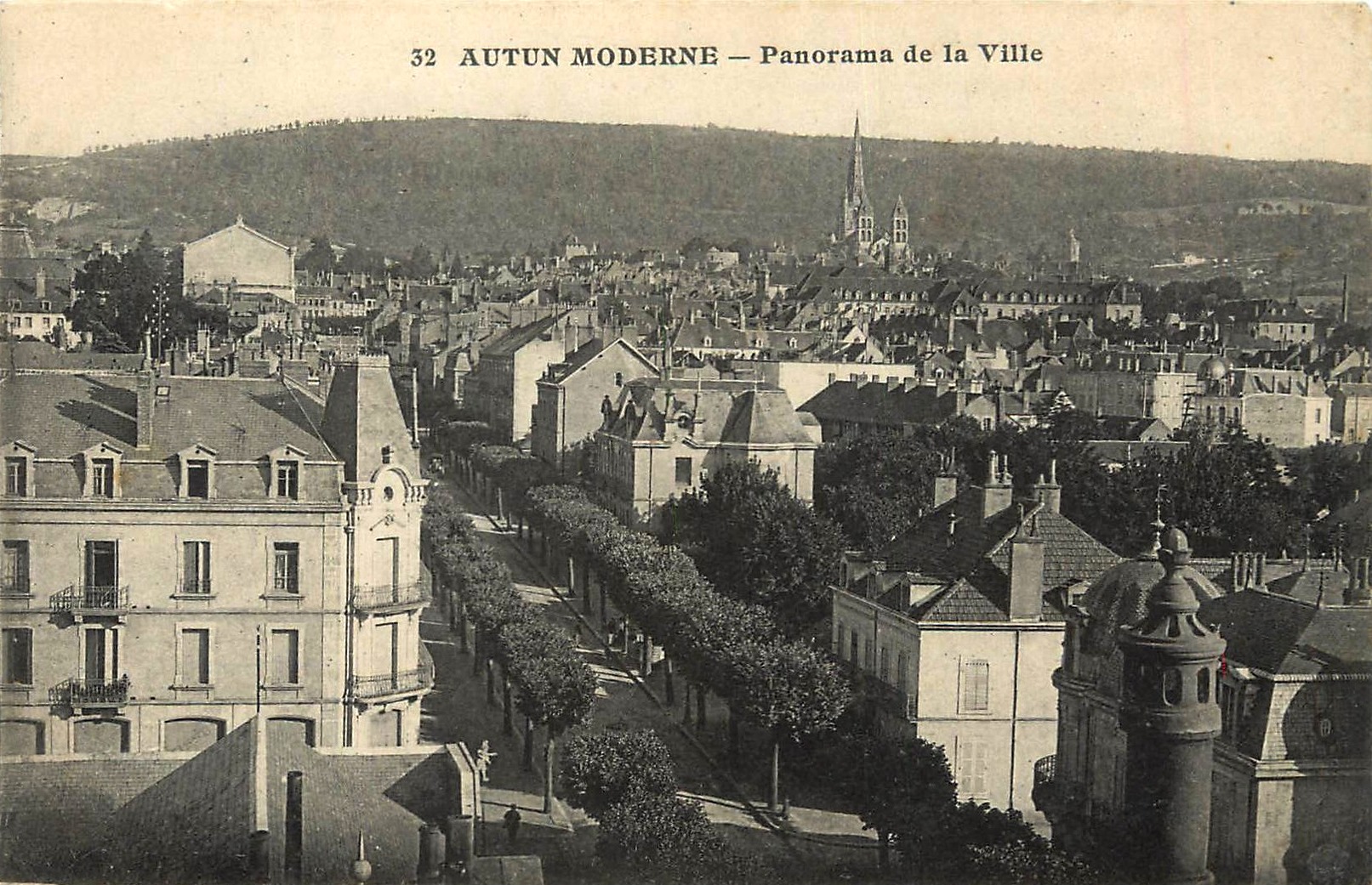 Autun (Saône-et-Loire) Vue générale CPA