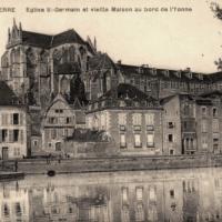 Auxerre (89) L'Abbaye Saint-Germain et vieilles maisons CPA3