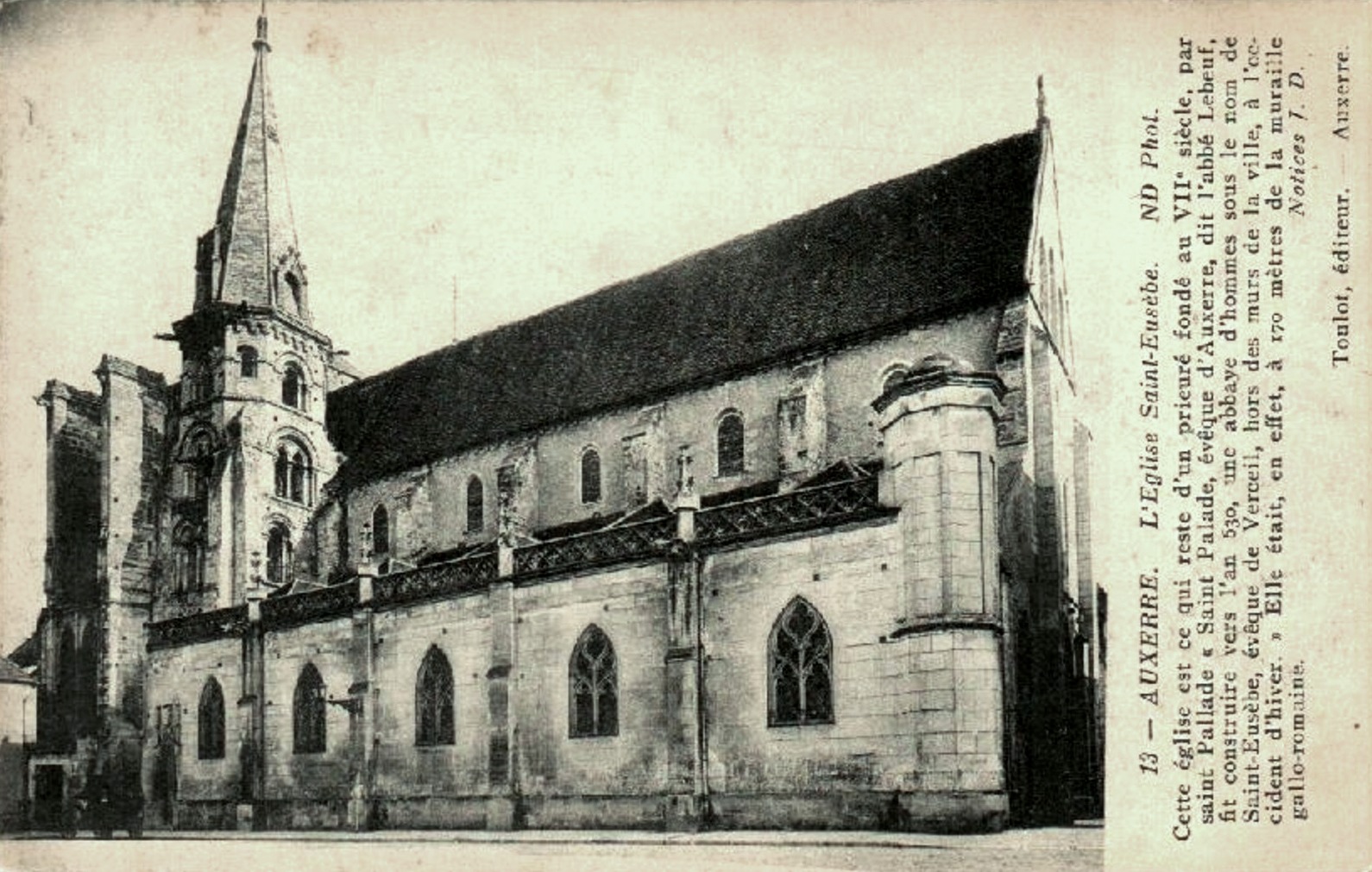 Auxerre (89) L'église Saint-Eusèbe CPA