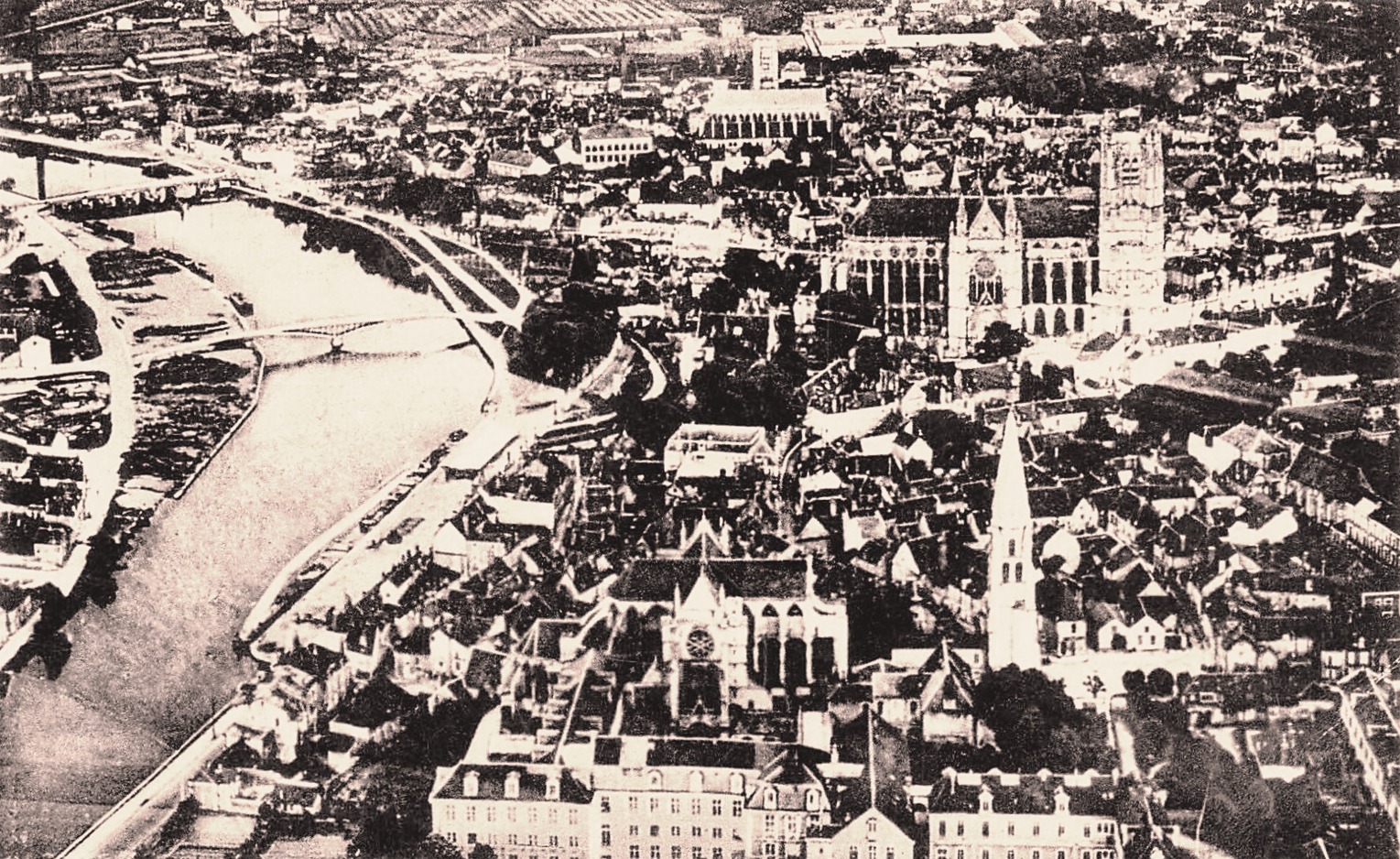 Auxerre (89) Vue générale CPA