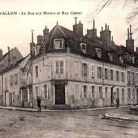 Avallon (89) Les rues aux Moines et Carnot CPA