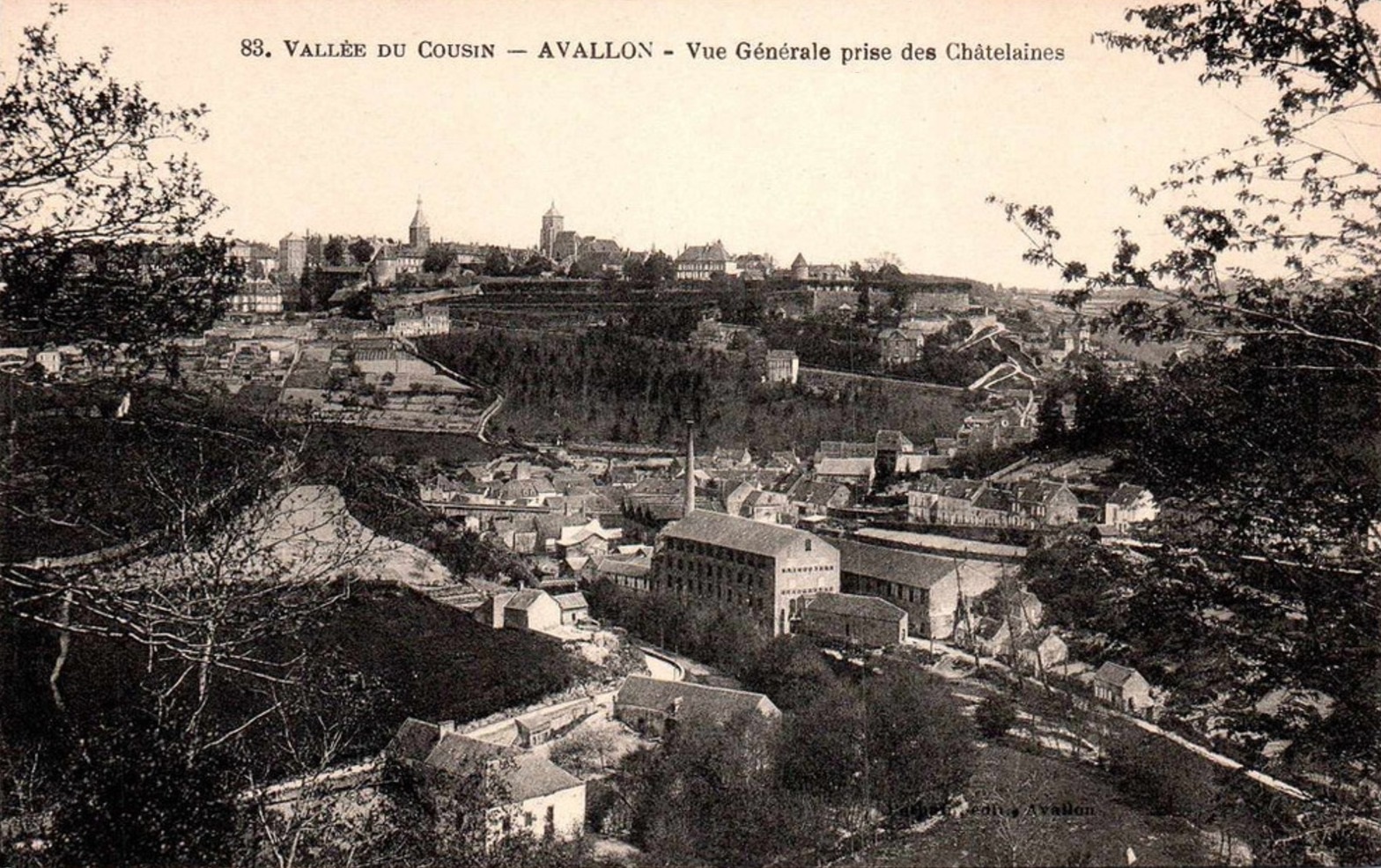 Avallon (89) Vue générale CPA