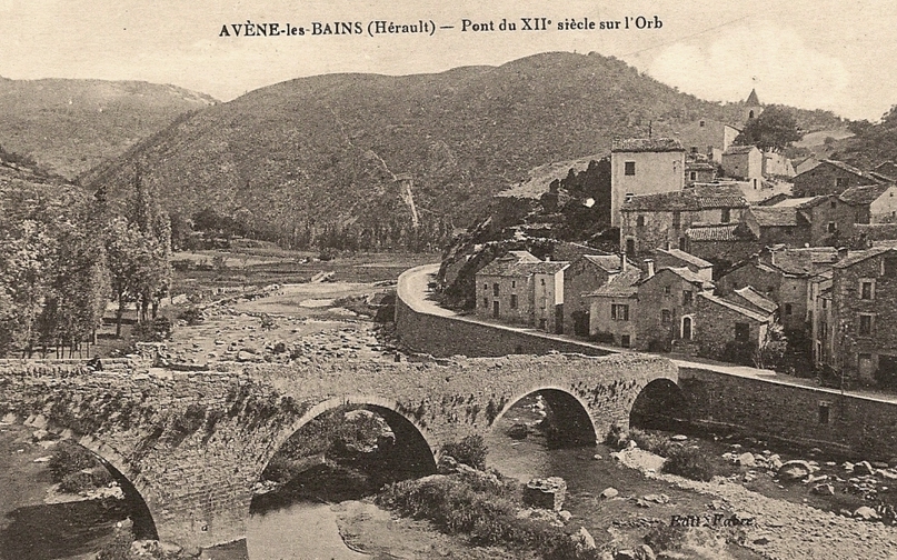 Avène (Hérault) Le pont CPA