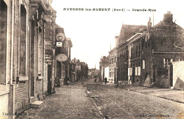 Avesnes les aubert 59 la grande rue cpa