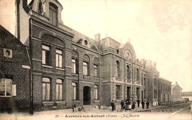 Avesnes les aubert 59 la mairie cpa