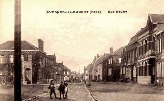 Avesnes les aubert 59 la rue neuve cpa