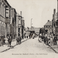 Avesnes les aubert 59 la rue sadi carnot cpa