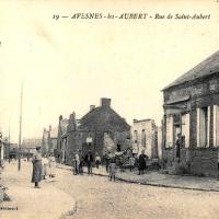 Avesnes les aubert 59 la rue saint aubert cpa