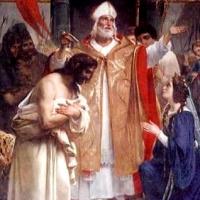 Baptème de Clovis, gravure 1829