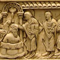 Baptème de Clovis Ier, plaque en ivoire du IXème siècle