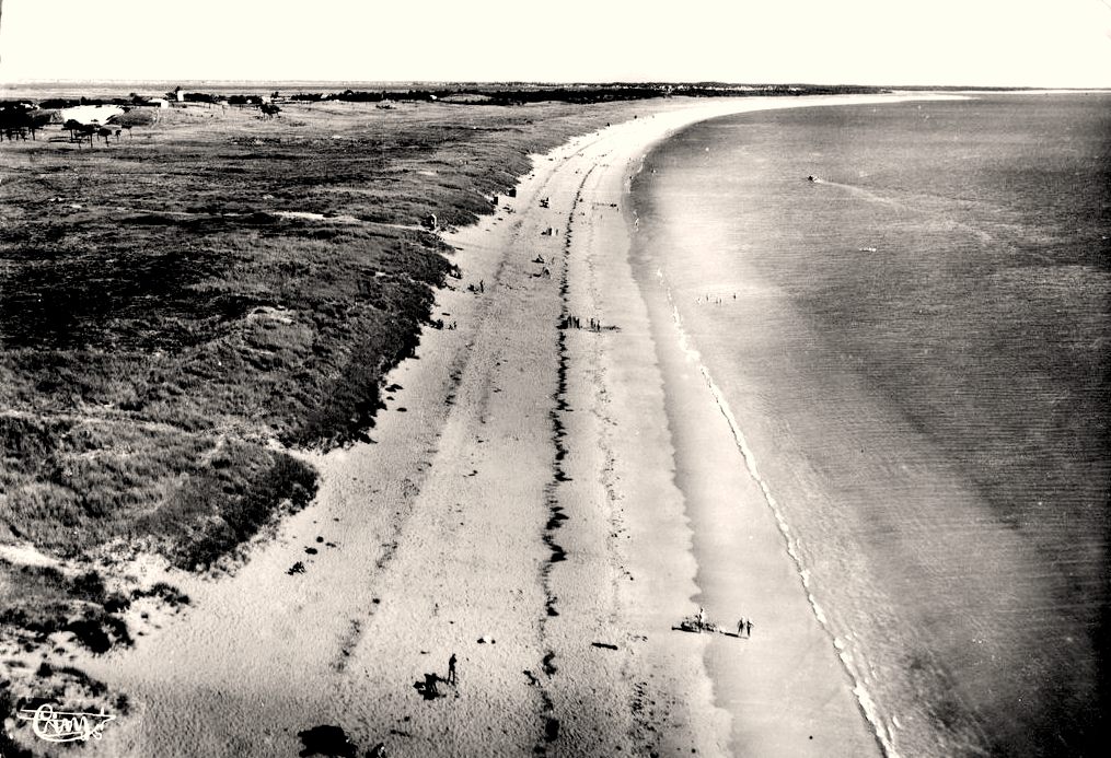 Barbâtre (Vendée) Plage, vue aérienne CPA