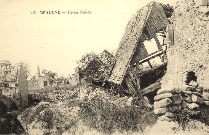 Baulne-en-Brie (Aisne) CPA 14-18 Ferme en ruines