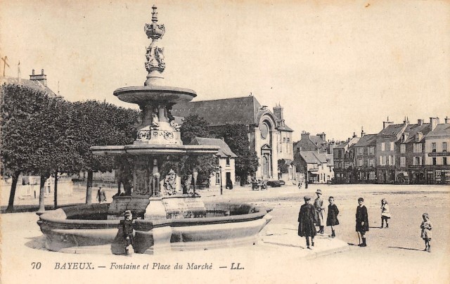 Bayeux calvados la place du marche cpa