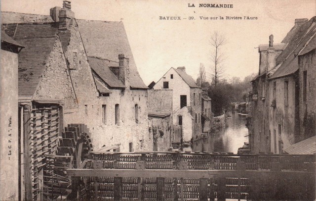 Bayeux calvados la riviere aure cpa