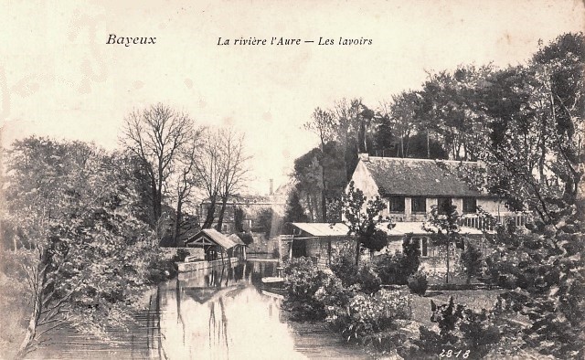 Bayeux calvados la riviere aure les lavoirs cpa