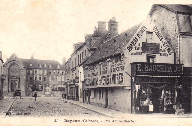 Bayeux calvados la rue alain chartier cpa