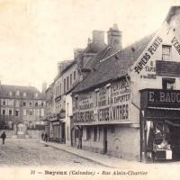 Bayeux calvados la rue alain chartier cpa