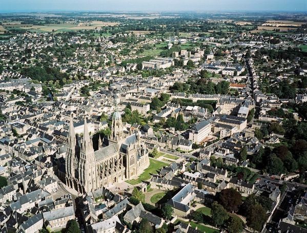 Bayeux calvados vue aerienne