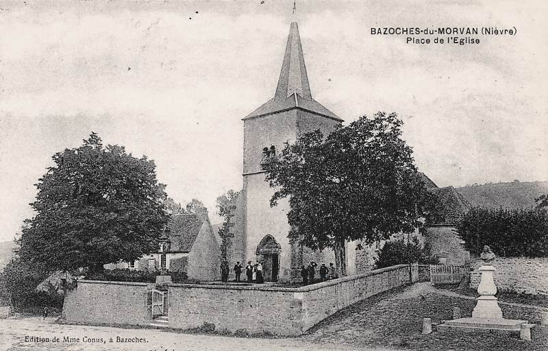 Bazoches (Nièvre) L'église Saint-Hilaire CPA