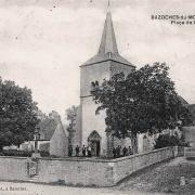 Bazoches (Nièvre) L'église Saint-Hilaire CPA