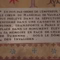 Plaque concernant le Ml de Vauban