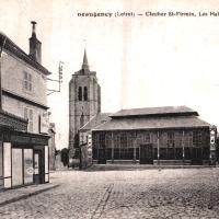 Clocher Saint-Firmin et les Halles CPA