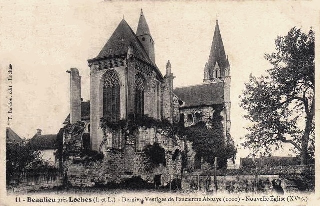 Beaulieu-lès-Loches (37) Ruines de l'Abbaye de la Trinité CPA