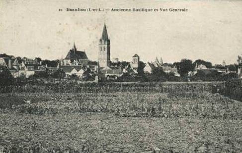 Beaulieu-lès-Loches (37) Vue générale CPA