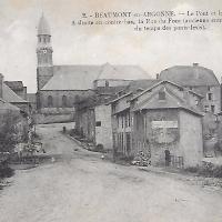 Beaumont-en-Argonne (08) Grande-rue et pont CPA