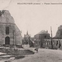 Beaurevoir aisne cpa eglise place jeanne d arc