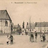 Beaurevoir aisne cpa la place et la poste