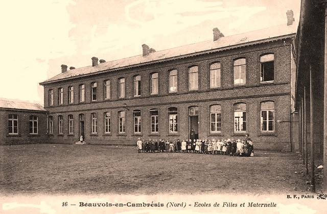 Beauvois en cambresis 59 l ecole des filles cpa