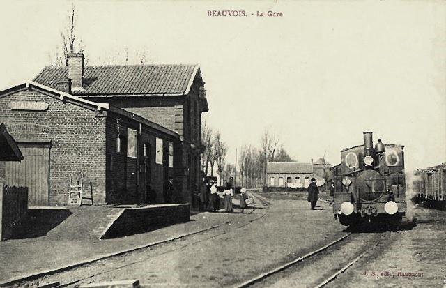 Beauvois en cambresis 59 la gare cpa